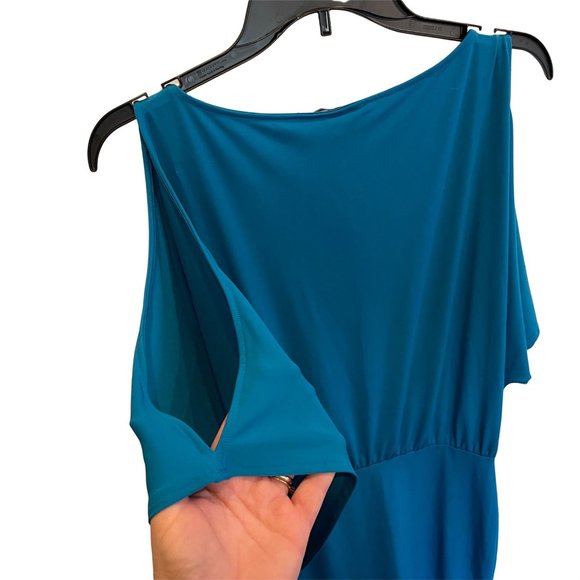 Moda International Victoria's Secret Cocktail Dress Cold Shoulder Blouson Midi L - Picture 7 of 10